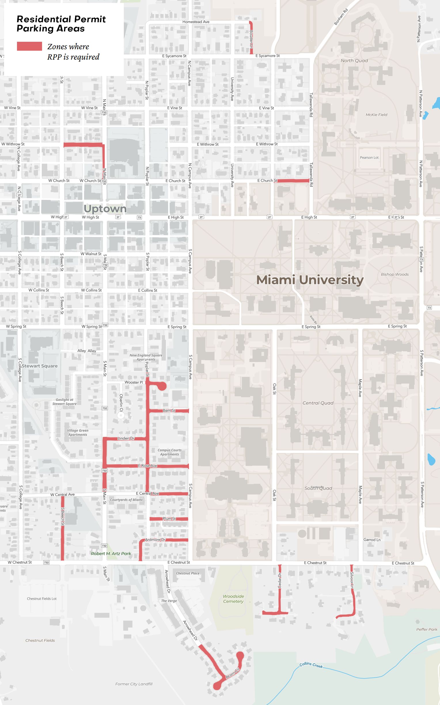 Residential Permit Parking Areas Map 3